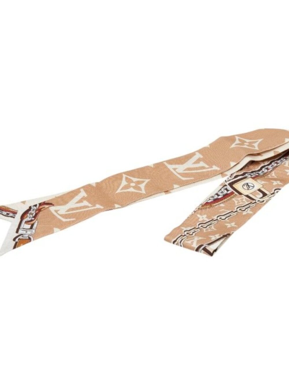 Louis Vuitton Monogram Bandeau BB Ultimate Scarf Beige Multi Color - Picture 2 of 3